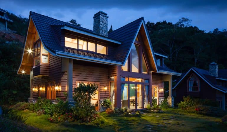 brown and black wooden house